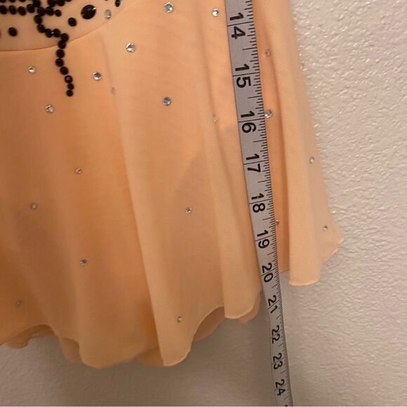 Custom solo dance ice skating lyrical ballet costume pink rhinestoned dress LC - Picture 10 of 11